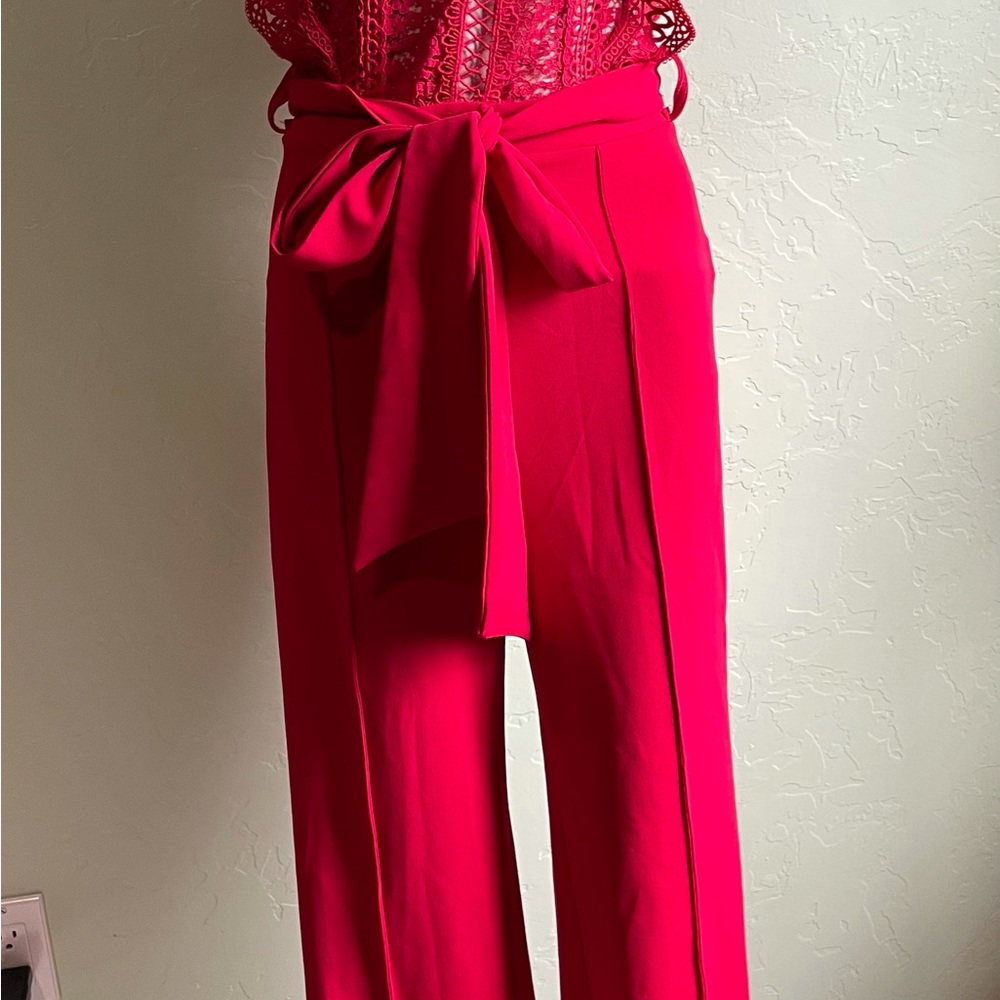 Jumpsuit size L red stretch beautiful - Picture 9 of 9